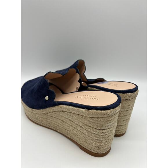 Kate Spade Toby Wedges Women's Espadrille Blue Sandal S8341002 Size US 8.5 - Picture 9 of 12